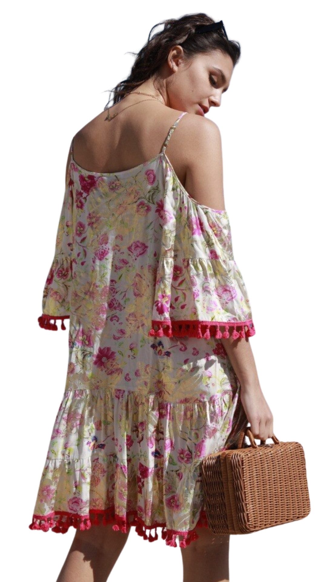 Charis Moda Tunikakleid Strandkleid Bohéme schulterfrei günstig online kaufen
