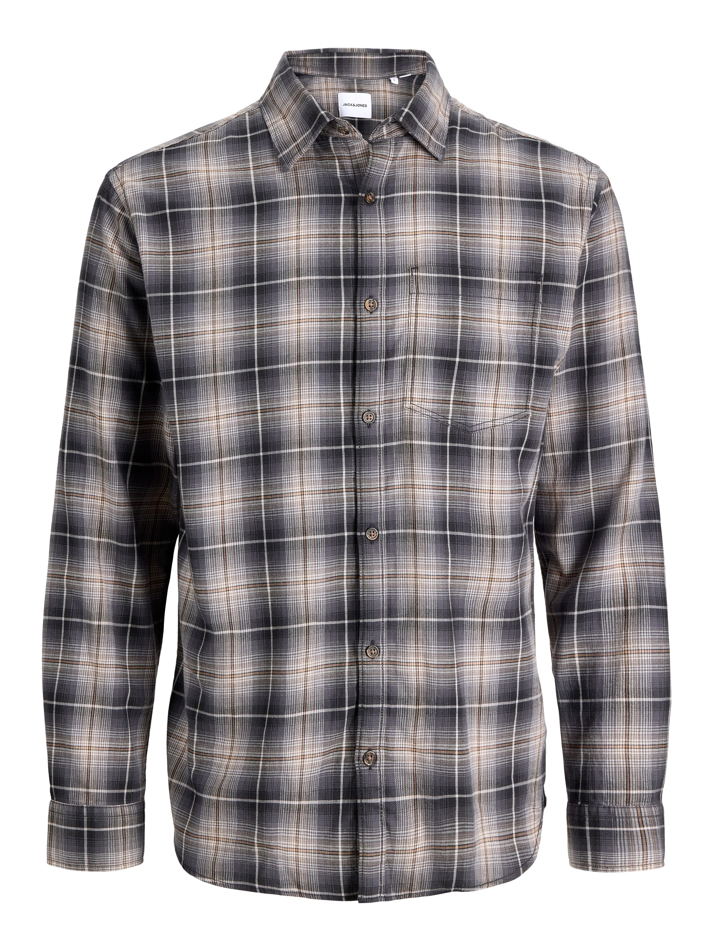Jack & Jones PlusSize Langarmhemd JJJAMES FLANNEL SHIRT L/S PLS Baumwolle, regular fit