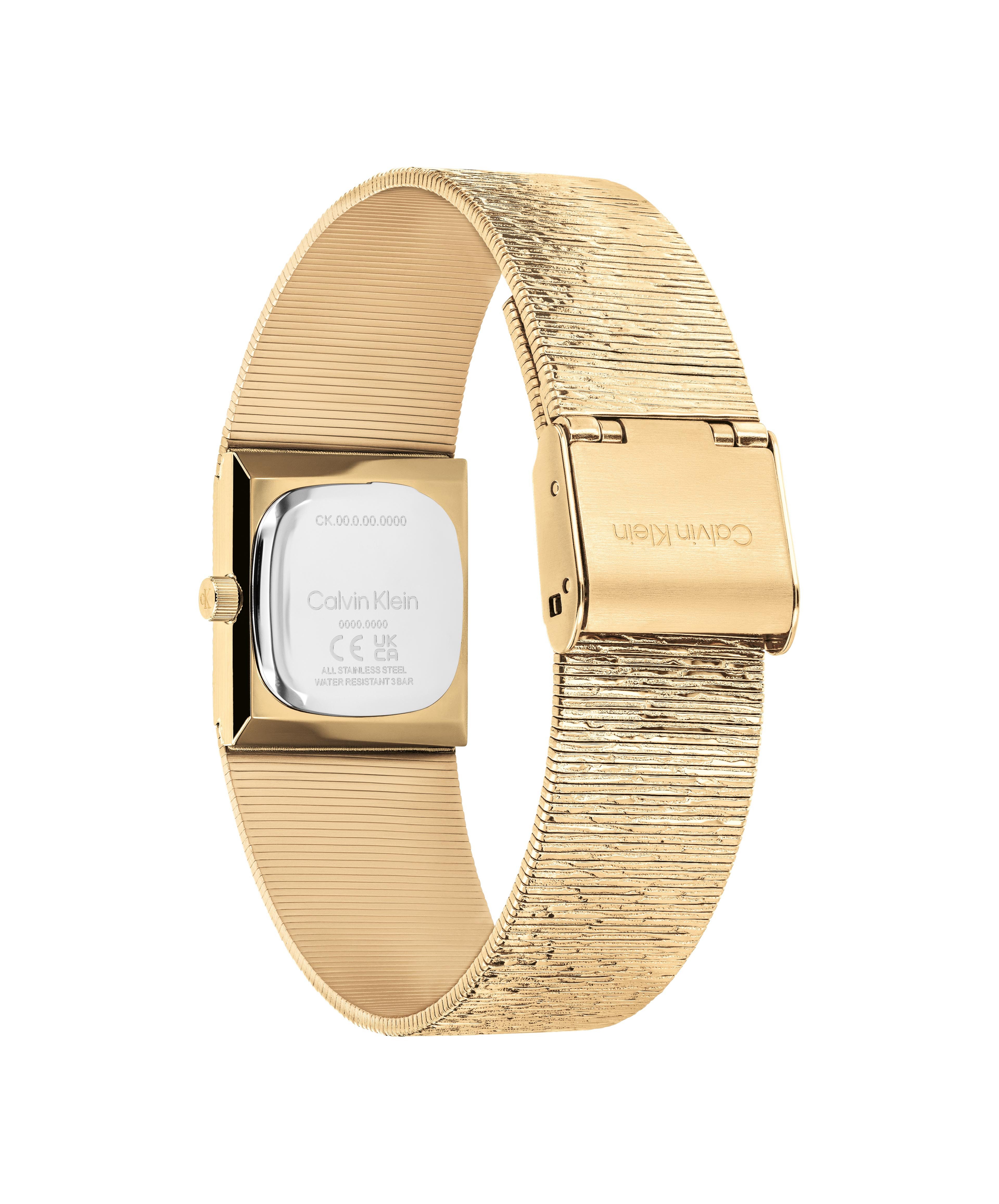 Calvin Klein Quarzuhr SOPHISTICATED SQUARE 25100228, Armbanduhr, Damenuhr, Edelstahlarmband, analog