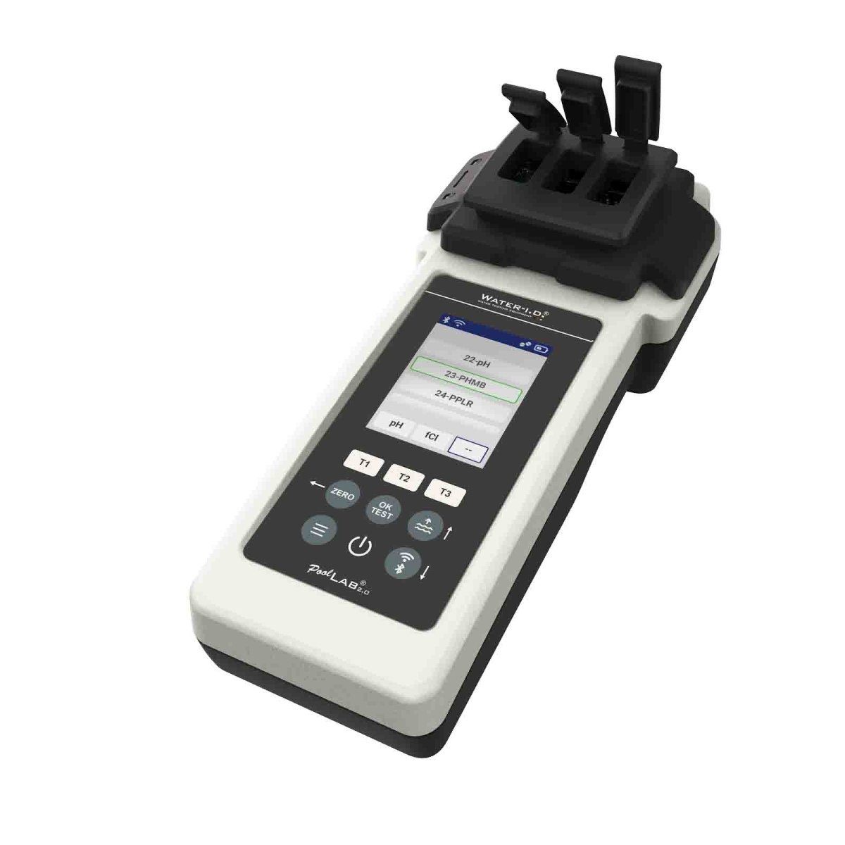 WATER-I.D. Pooltester PoolLab 2.0 Photometer Set 24 Parameter Wasseranalyse App Reporte