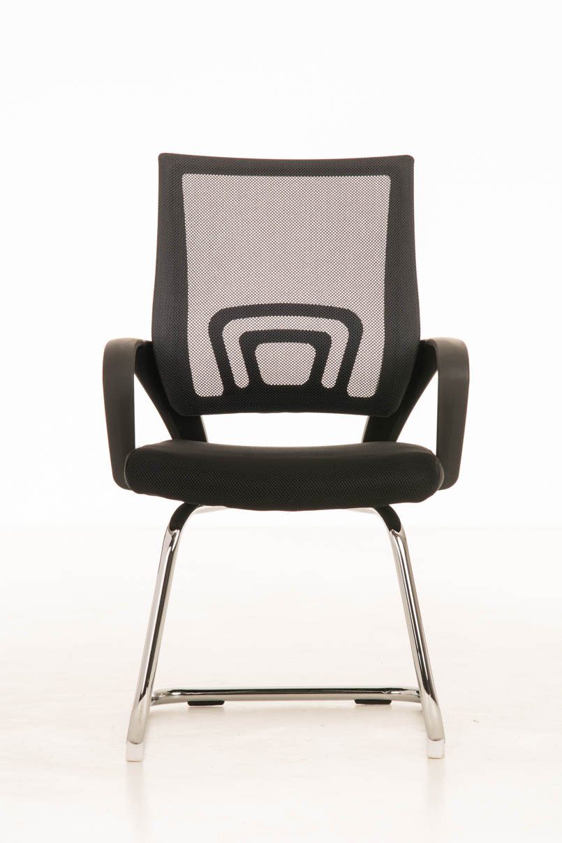 TPFLiving Besucherstuhl Konferenzstuhl - - chrom Sitzfläche Gestell: Stoff Esszimmerstuhl Sitzfläche: Metall - (Küchenstuhl gepolsterter mit Wohnzimmerstuhl), Europa hochwertig grau 