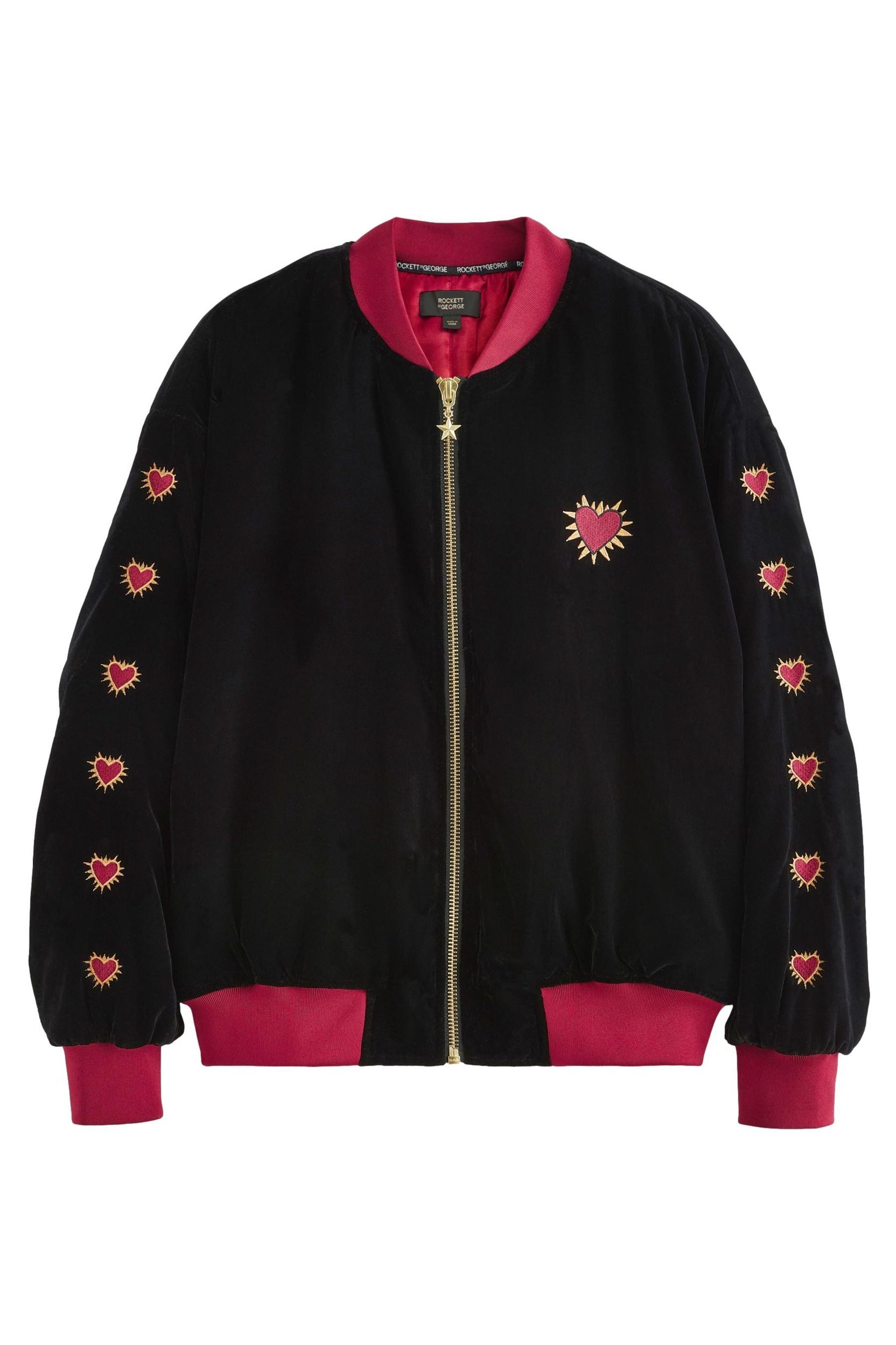 Bomberjacke Rockett St George Bomberjacke, Samt mit Stickerei
