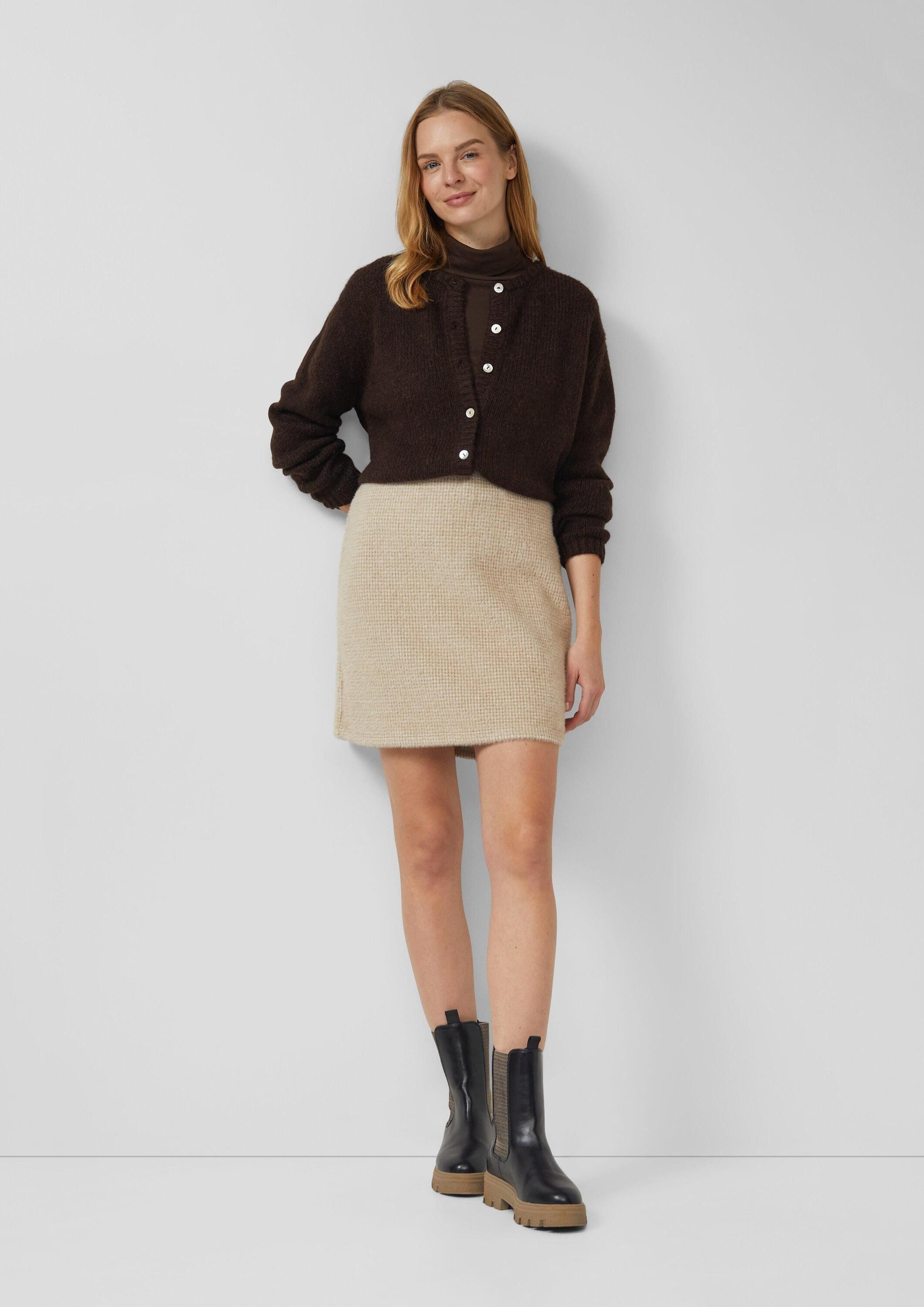 s.Oliver Minirock Rock Flauschiger Sweatshirt-Rock mit Muster günstig online kaufen