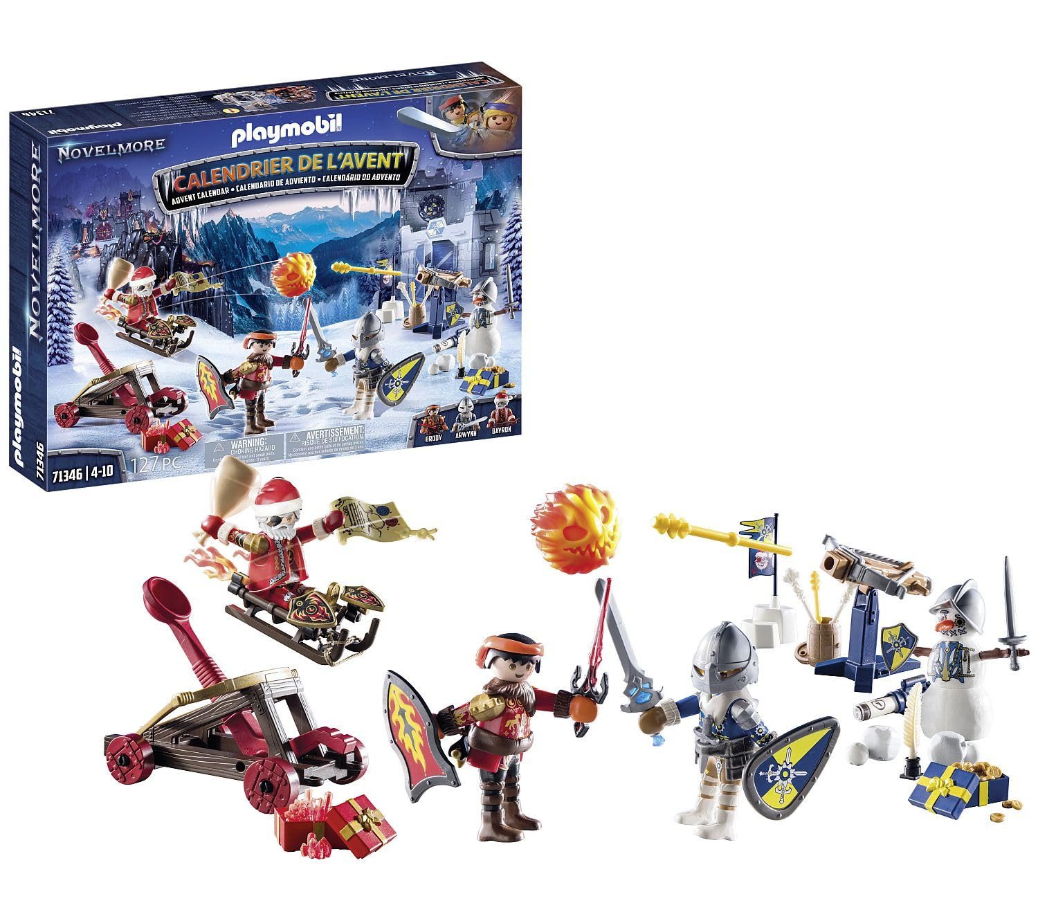 Playmobil® Spielwelt Novelmore Adventskalender - Kampf im Schnee 71346, (127-tlg), PLAYMOBIL Novelmore Spielset
