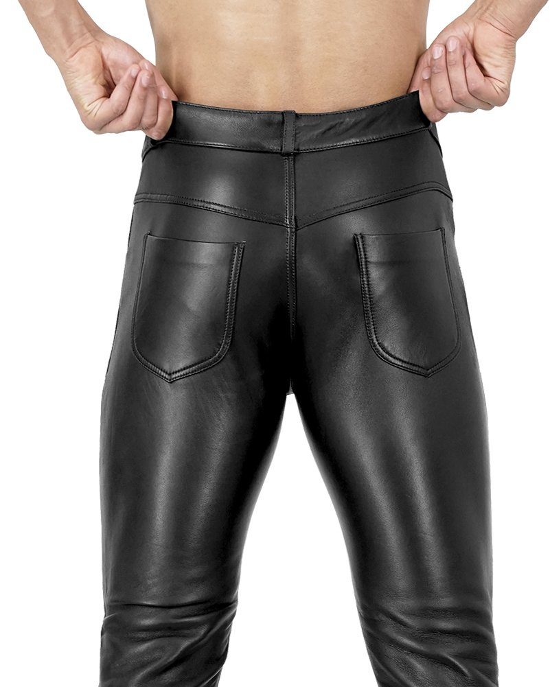 BOCKLE Lederhose Bockle® New STRETCH Tube Lamb Lederhose Lederjeans Lammled günstig online kaufen