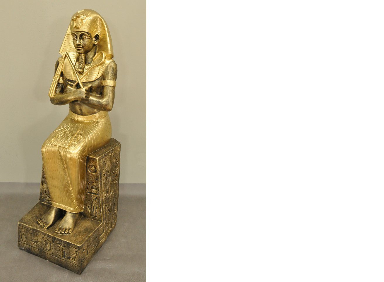 Skulptur Skulpturen Ramses SOFORT Statue Skulptur Figur XXL Design JVmoebel Ägyptischer Dekoration