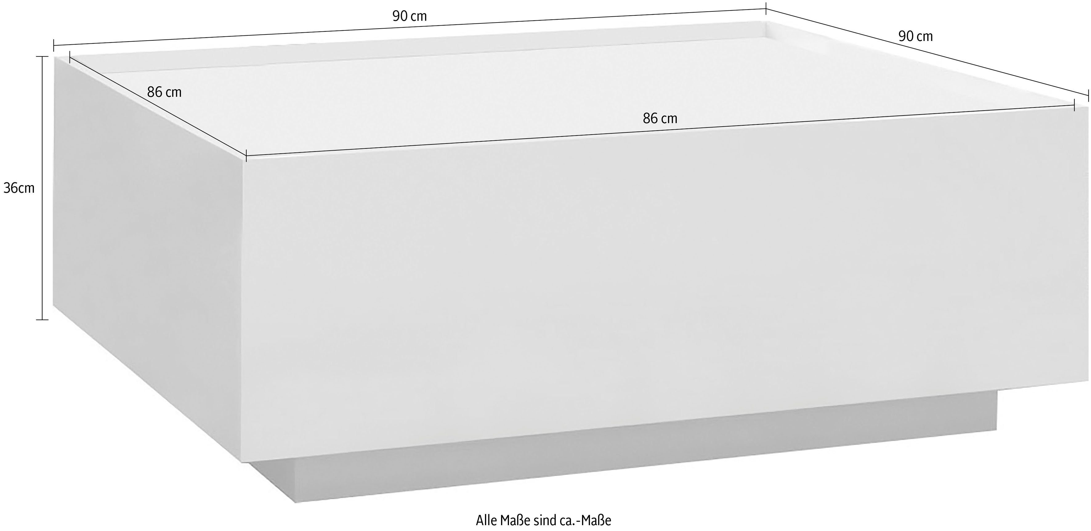 OTTO home Couchtisch Piano, hochwertig UV lackiert, mit zwei Schubladen inkl. Soft-Close Funktion