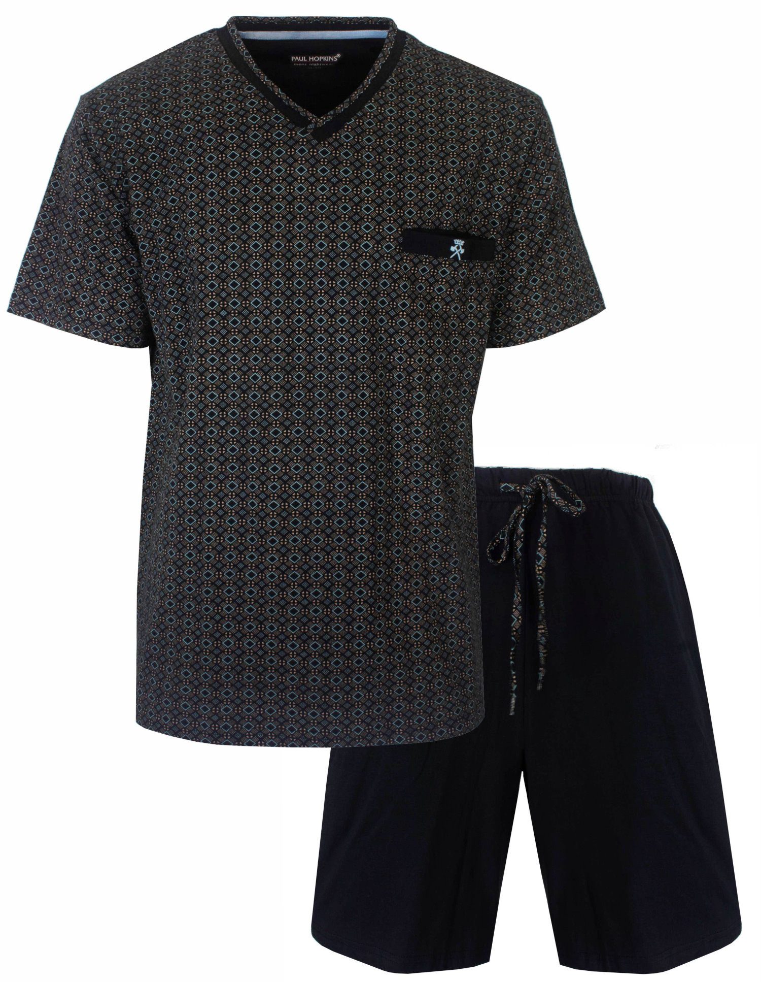 Paul Hopkins Shorty Herren Pyjama kurz (2 tlg) Baumwolle günstig online kaufen