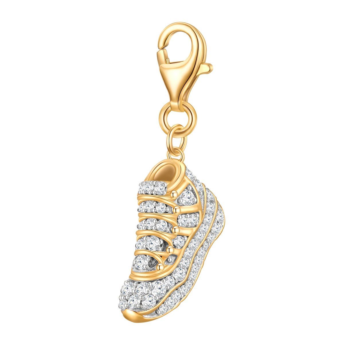 Glanzstücke München Charm-Einhänger Sneaker gelbgold, mit Zirkonia