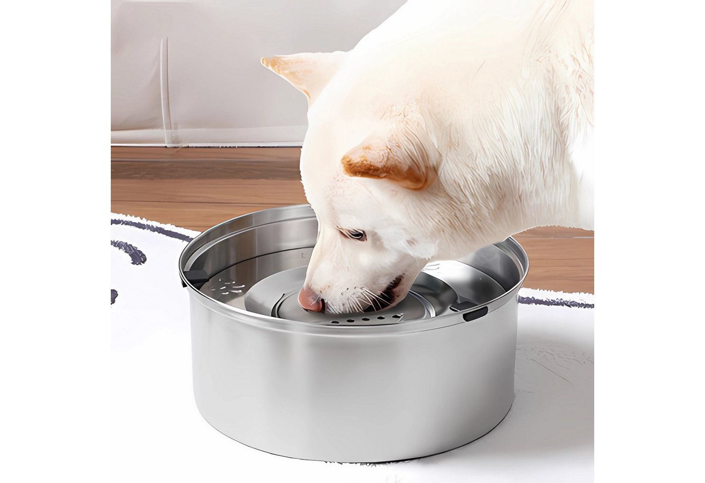 Thumbnail - Jumpeak Futternapf 304 Edelstahl schwimmende Näpfe, Trinknäpfe für Katzen und Hunde, rostfreie Stähle, Pet Products, Spr...