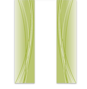 Schiebegardine Linea green Flächenvorhang 2er Set 260 cm kürzbar - B-line, gardinen-for-life