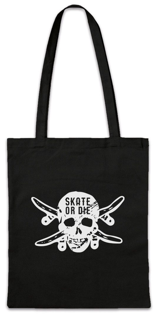 Beuteltasche Skate Or Die I Stofftasche Skull Skateboard Skater SK8 Kickflip