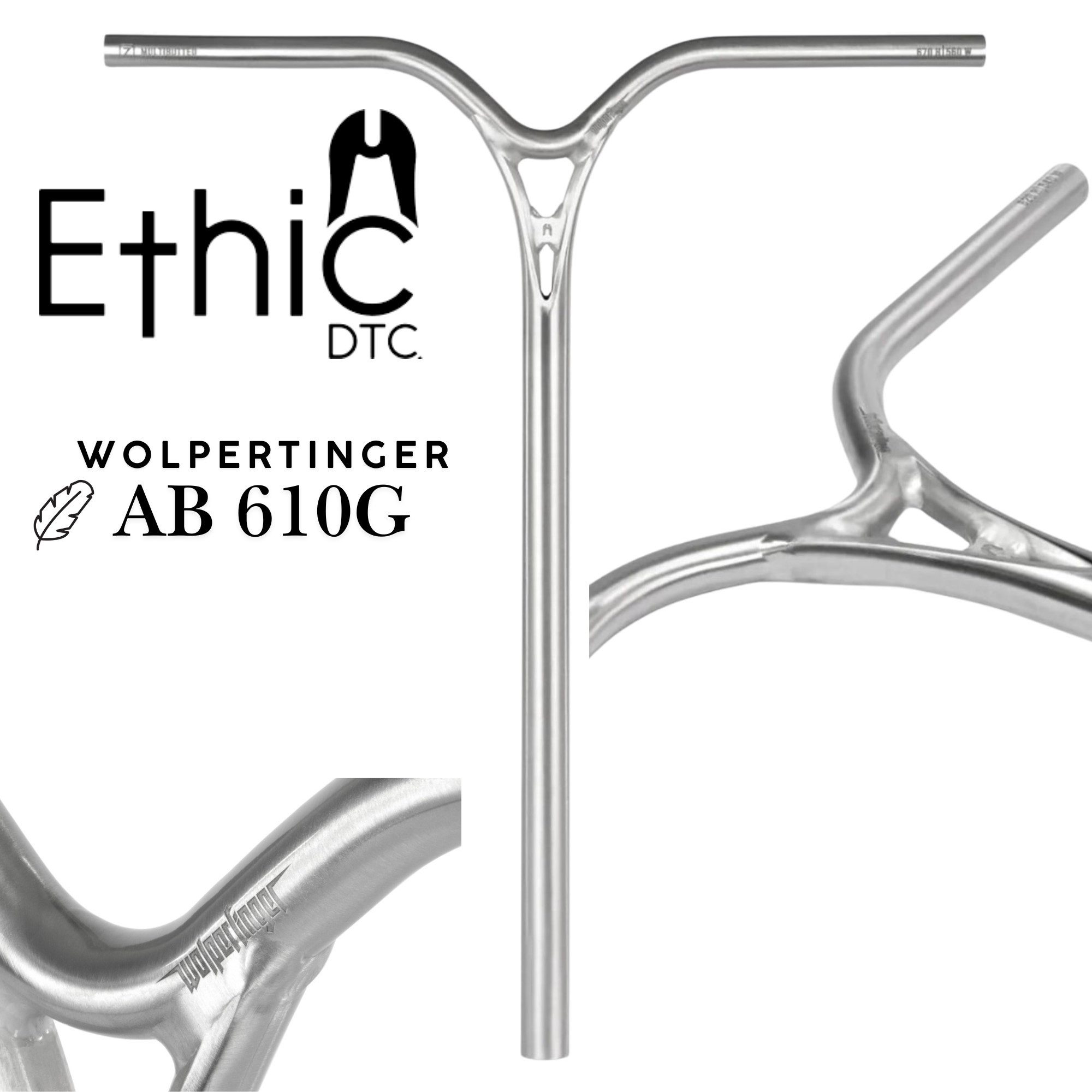 Ethic DTC Stuntscooter Ethic DTC Wolpertinger Stunt Scooter Bar (ab 610gr) IHC Raw