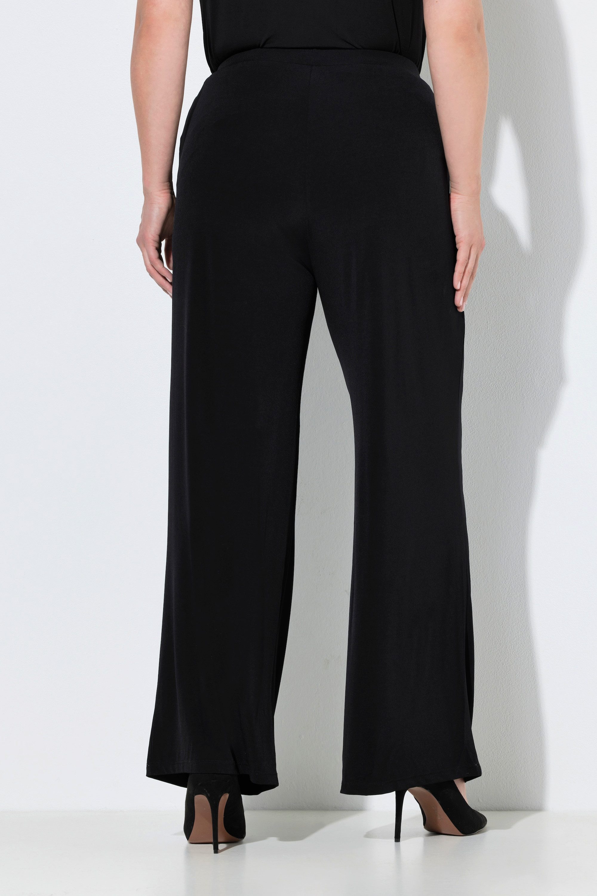 Ulla Popken Schlupfhose Hose Jersey weites Bein Elastikbund