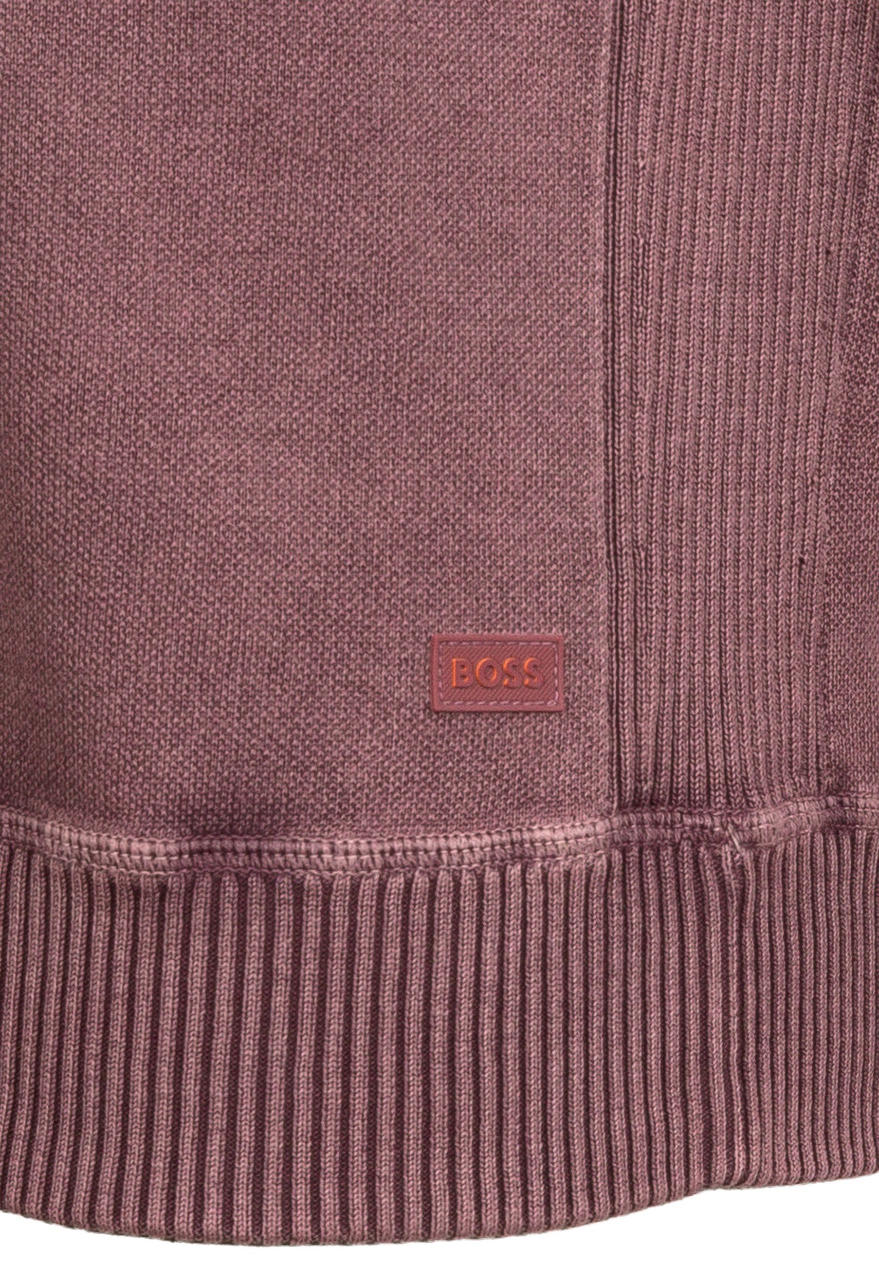 BOSS ORANGE Strickpullover Akapulko mit Ripp-Details (1-tlg)