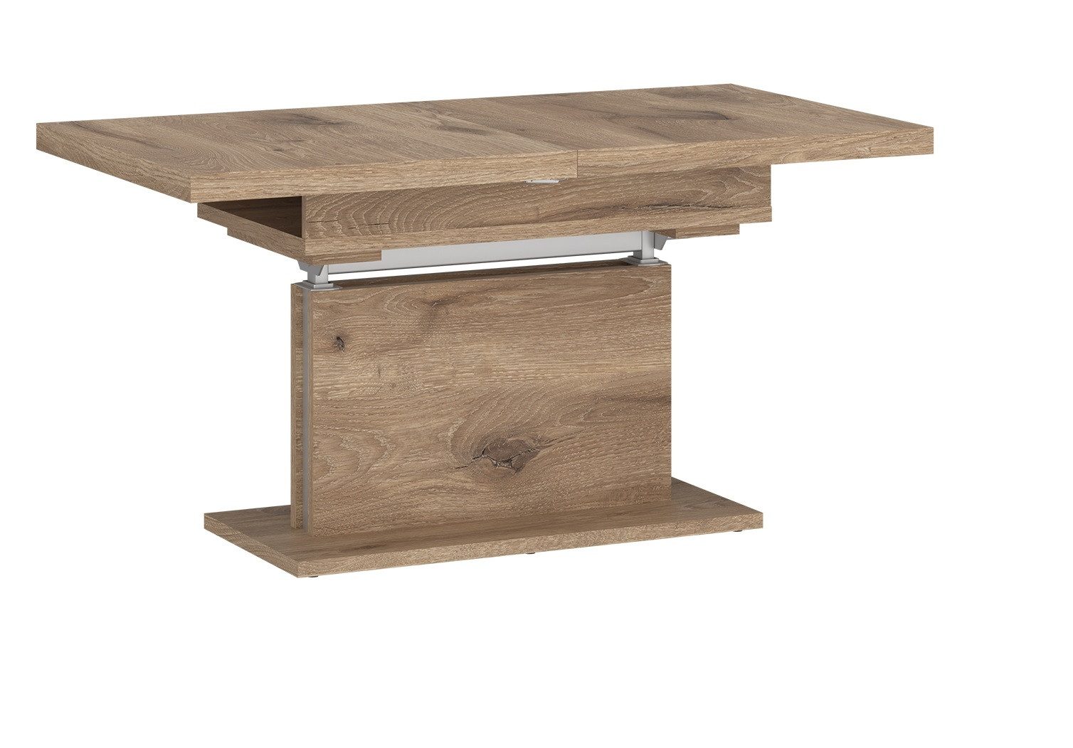 freiraum Couchtisch CORTADO, ausziehbar, höhenverstellbar, Eiche Dekor - 110/150x58/74x70cm (BxHxT)
