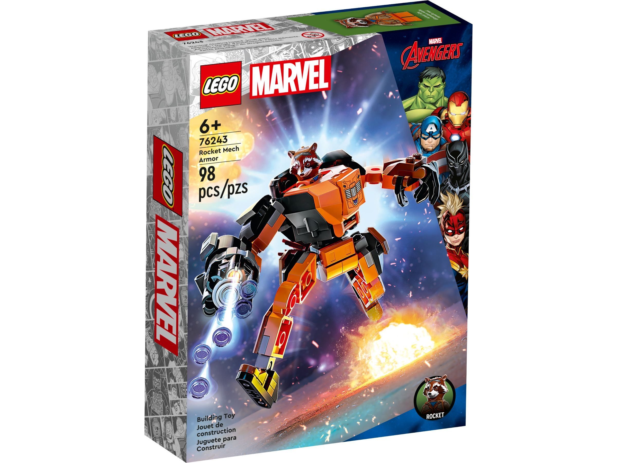 LEGO® LEGO® Marvel Super Heroes 76243 Rocket Mech Konstruktionsspielsteine, günstig online kaufen