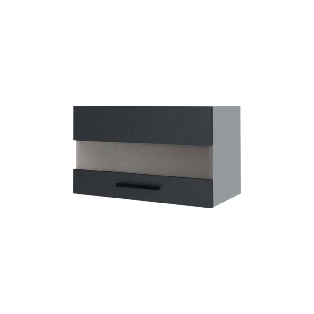 Feldmann-Wohnen Klapphängeschrank Bonn (W4BS/60 LAM, 1 Klappe mit Milchglaseinsatz, innen 1 Fach, 1-St., moderne Optik, MDF Fronten) grau / graphit matt