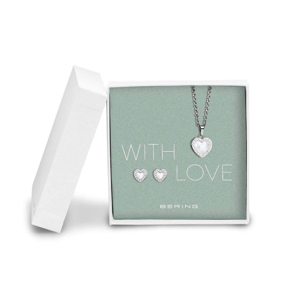 Bering Schmuckset Schmuck-Set Halskette mit Anhänger - Bering Jewelry 428-712-Silver