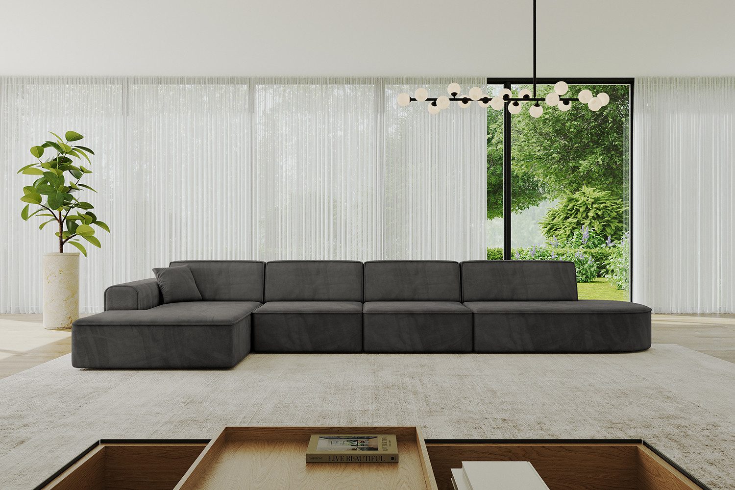 ALTDECOR Ecksofa IREA-L3-v3, Sofa Praktische Bequeme Funktionsecke Couch L-Form Eckcouch, Corner Sofa L-Form Vielseitige Sofa Wohnlandschaft Wohnzimmer
