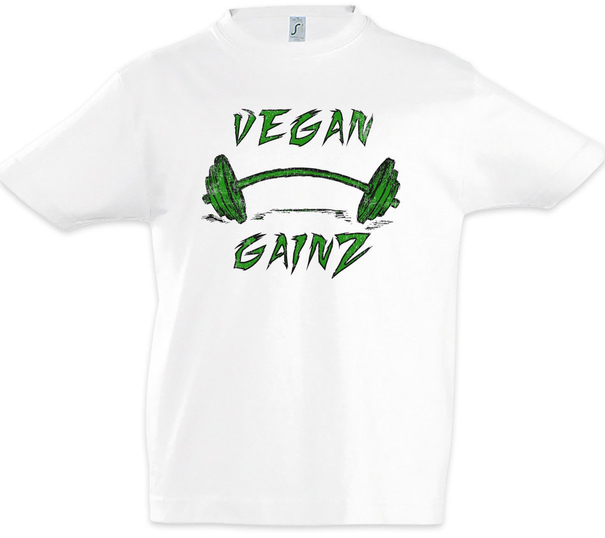 Print-Shirt Vegan Muscle Kinder T-Shirt Natural Body Builder Kraftsport Gym