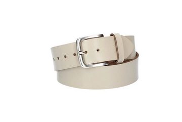 kiddybelts Ledergürtel Ledergürtel Kids 30mm in Beige mit Dornschließe in Silber (KB11-120) sehr weiches Vollrindleder