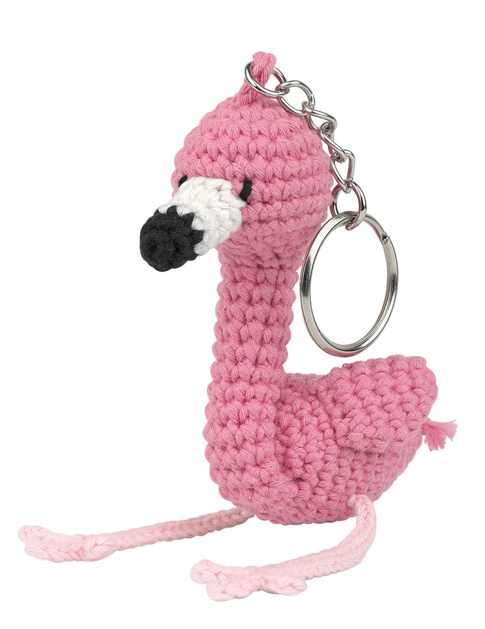 Anchor Kreativset Anchor Amigurumi Häkelkit Schlüsselanhänger "Flo der Flamingo", 21cm, (embroidery kit by Marussia)