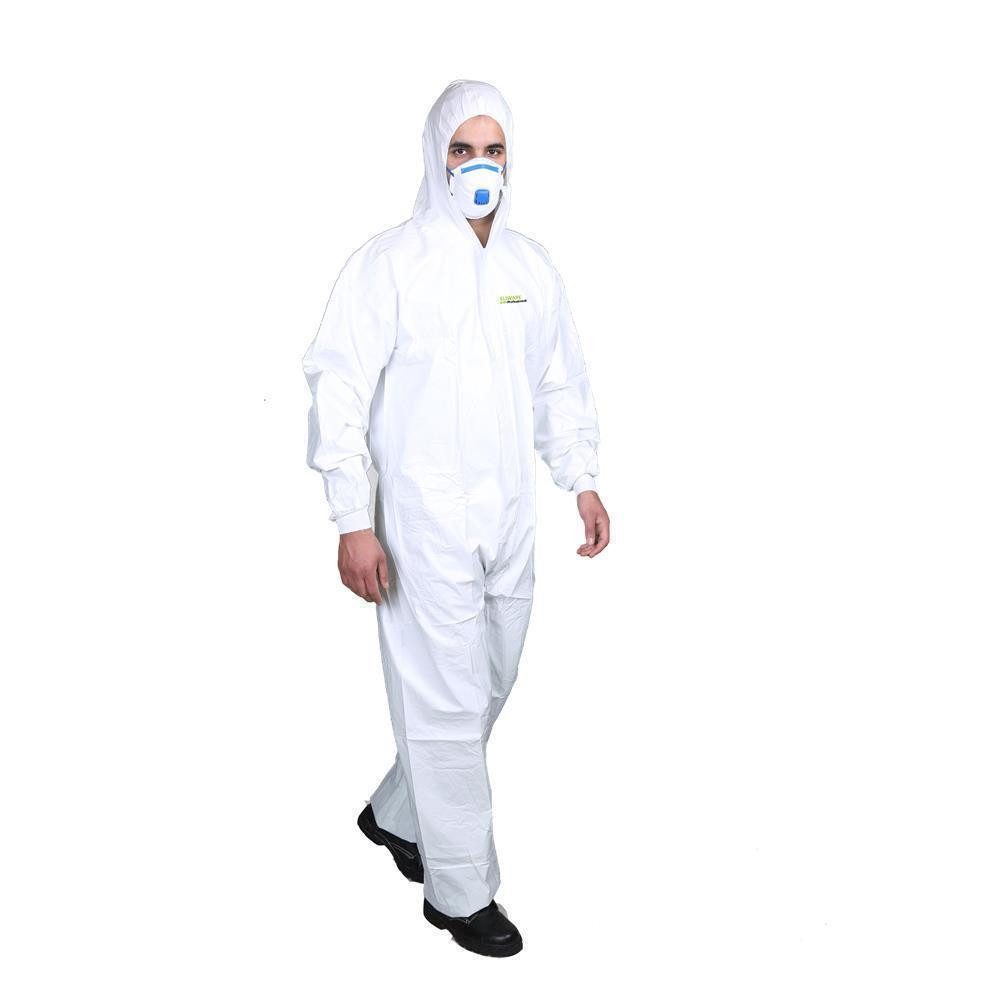 made2trade Overall Einweg Overall Schutz Anzug mit Kapuze - Kategorie 3 Typ 5 & 6