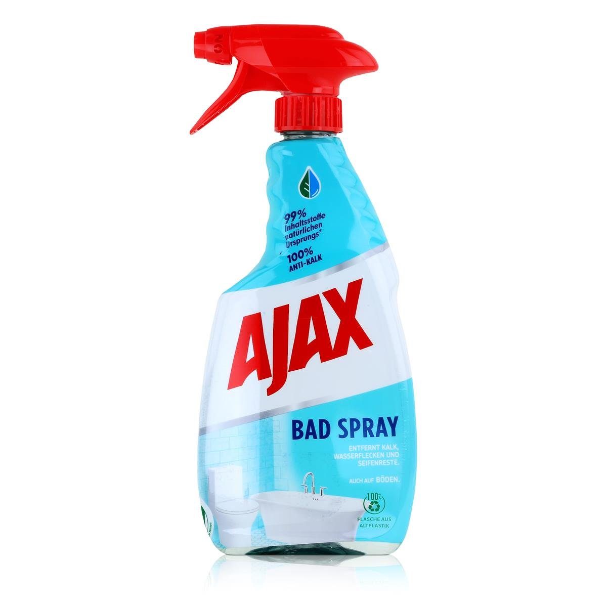 AJAX Ajax Bad Spray Badreiniger 500ml - Entfernt Kalk & Seifenreste (1er Pa  Badreiniger