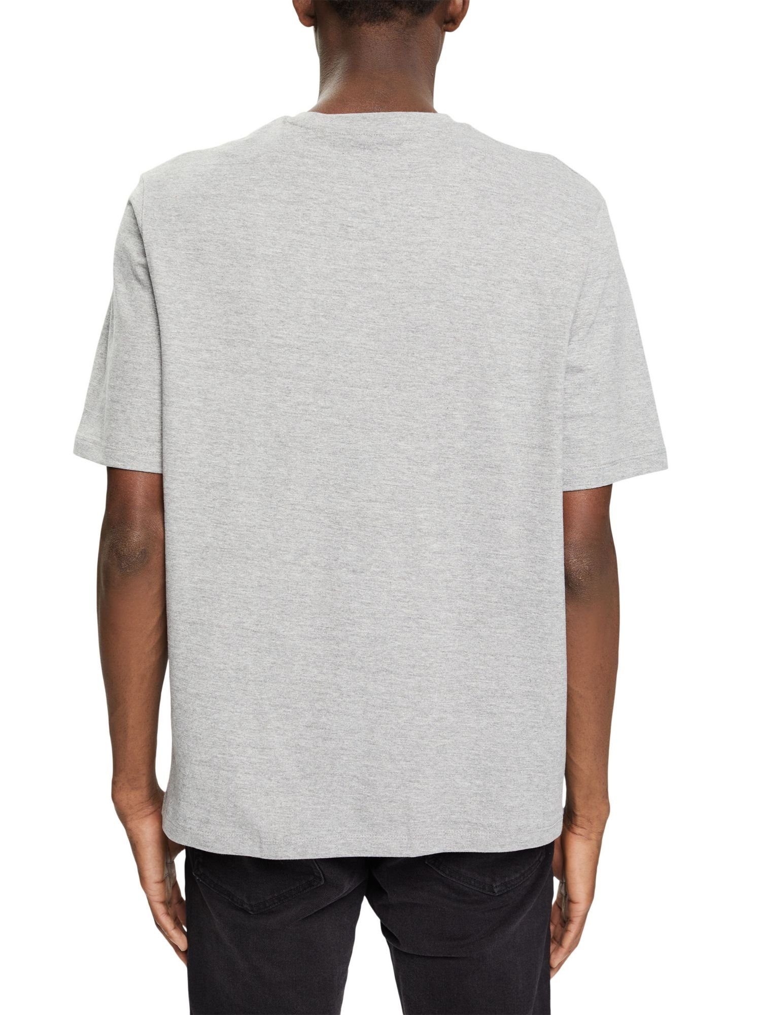 edc by Esprit Jersey, meliertem T-Shirt ECOVERO™ aus LENZING™ T-Shirt (1-tlg)