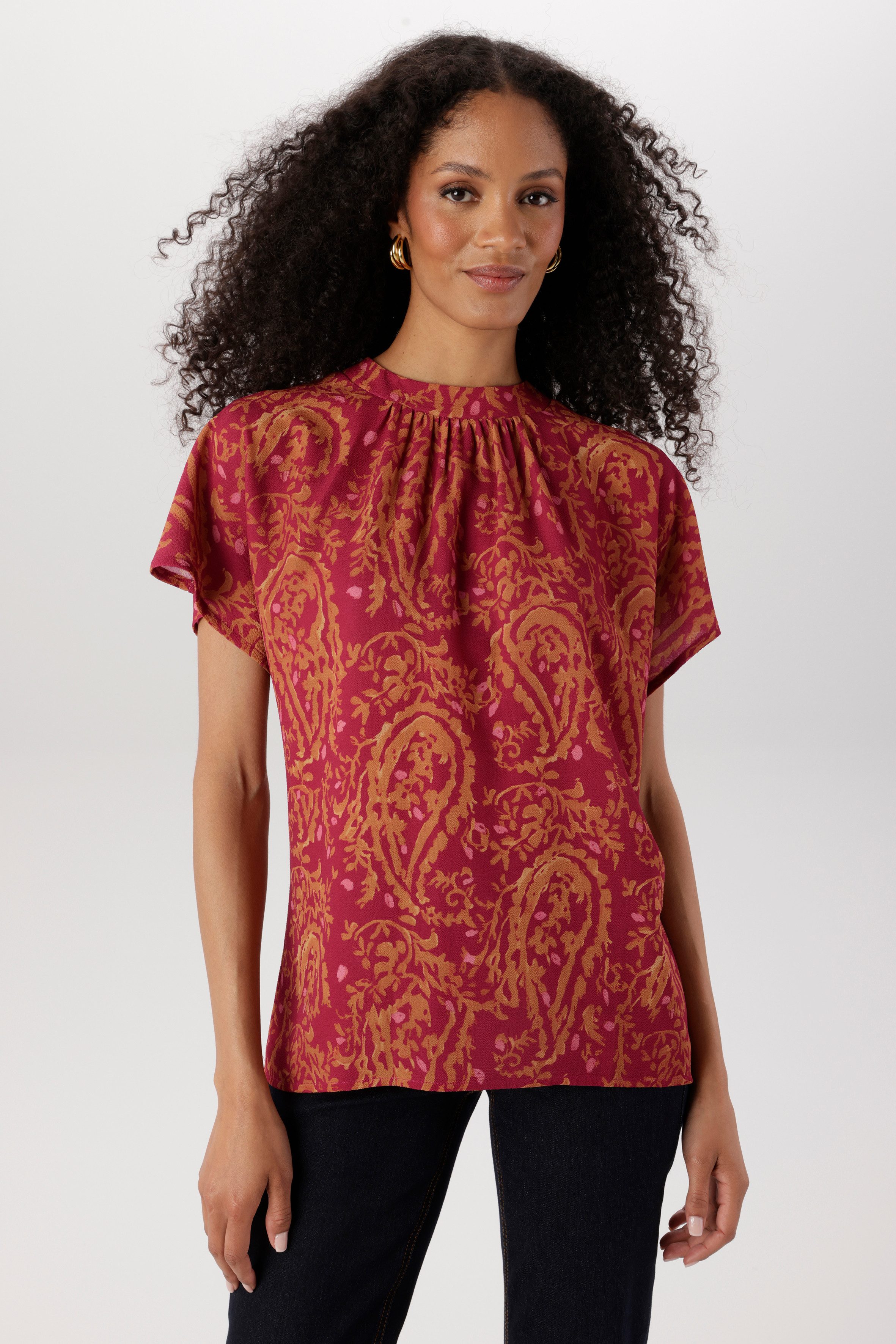 Aniston SELECTED Kurzarmbluse in extra weiter Form - NEUE KOLLEKTION