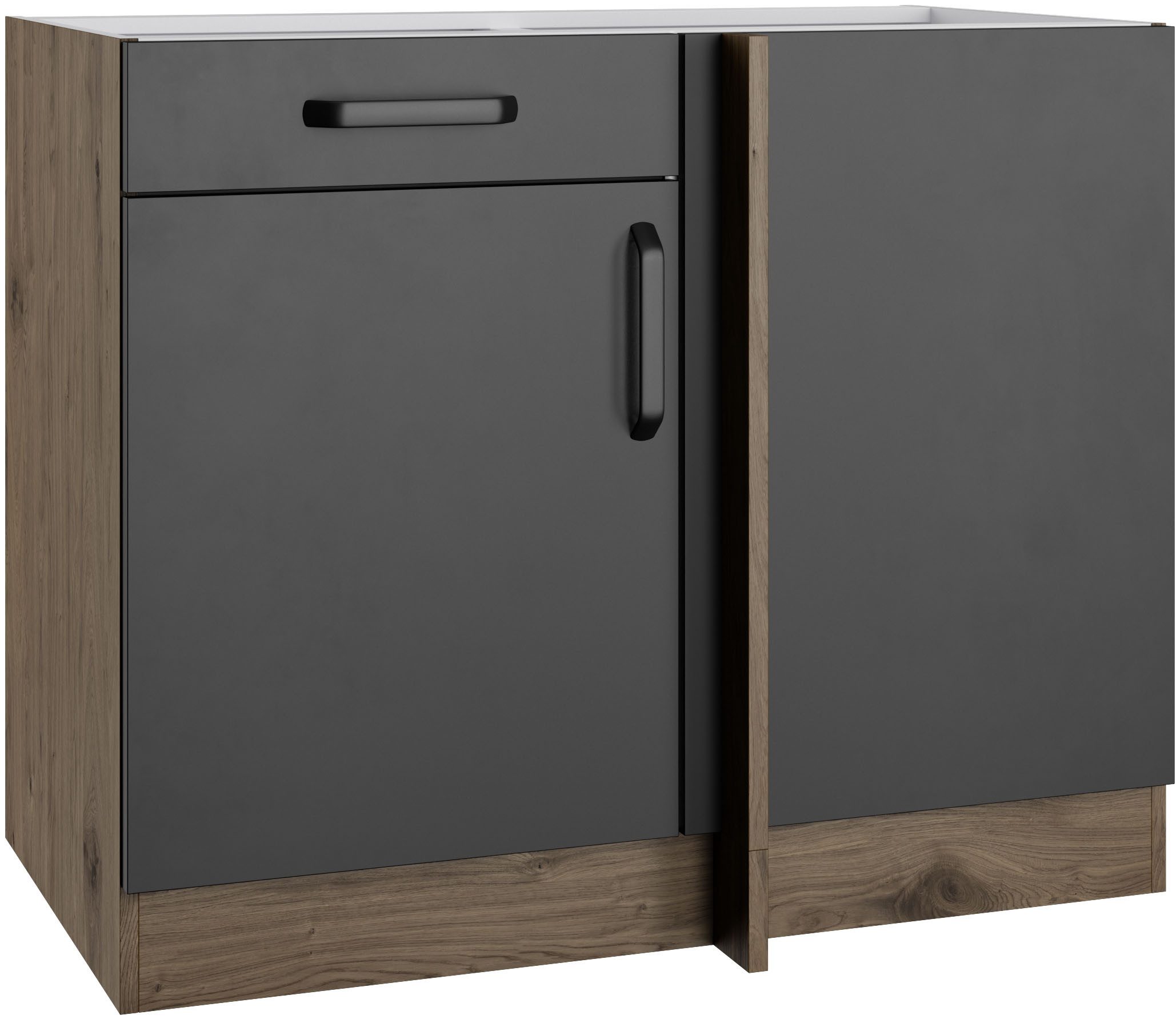 wiho Küchen Eckunterschrank Elba Breite: 110 cm, mit Schubkasten und zusätzlichem Einlegeboden