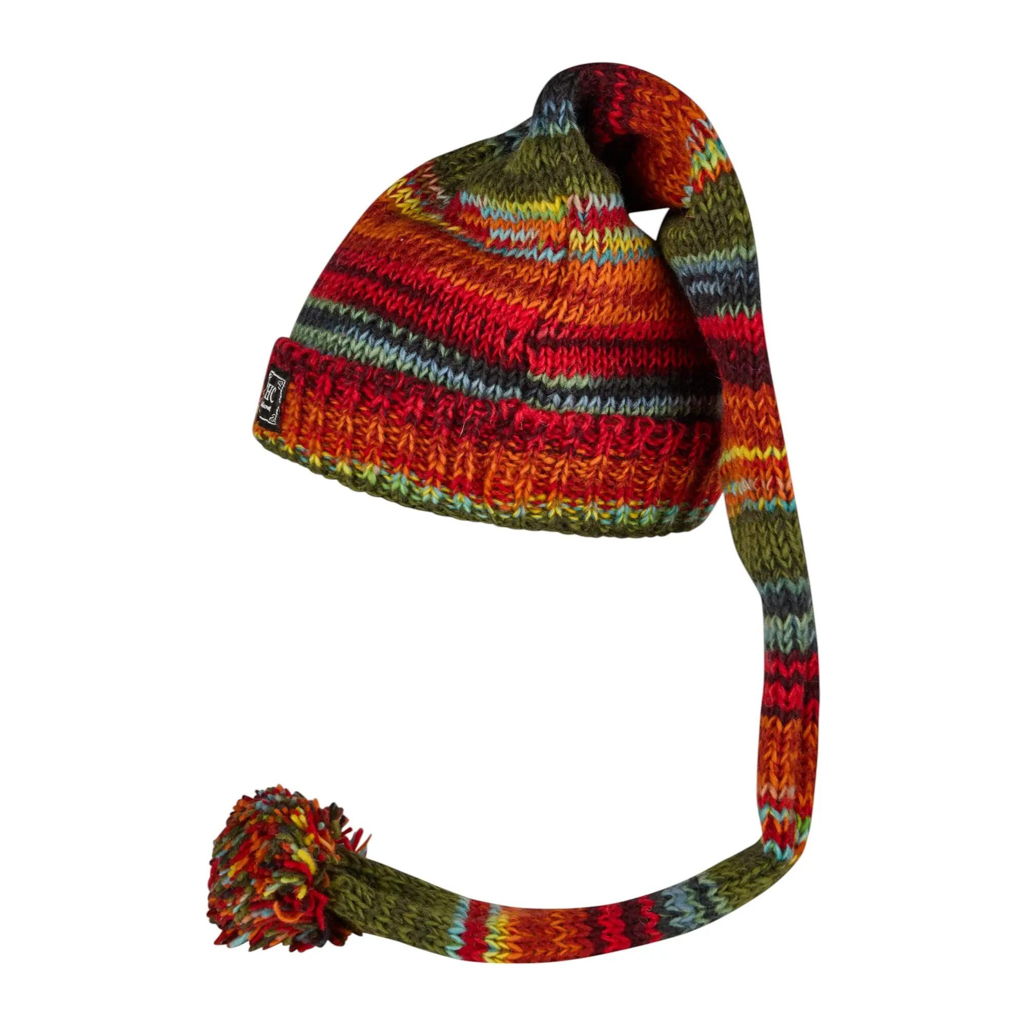 THC Natural Line Strickmütze THC Schafwoll Zipfelmütze 616 bunt (1 Stück, 1-St., 1 Stück) Innenfutter: Fleece