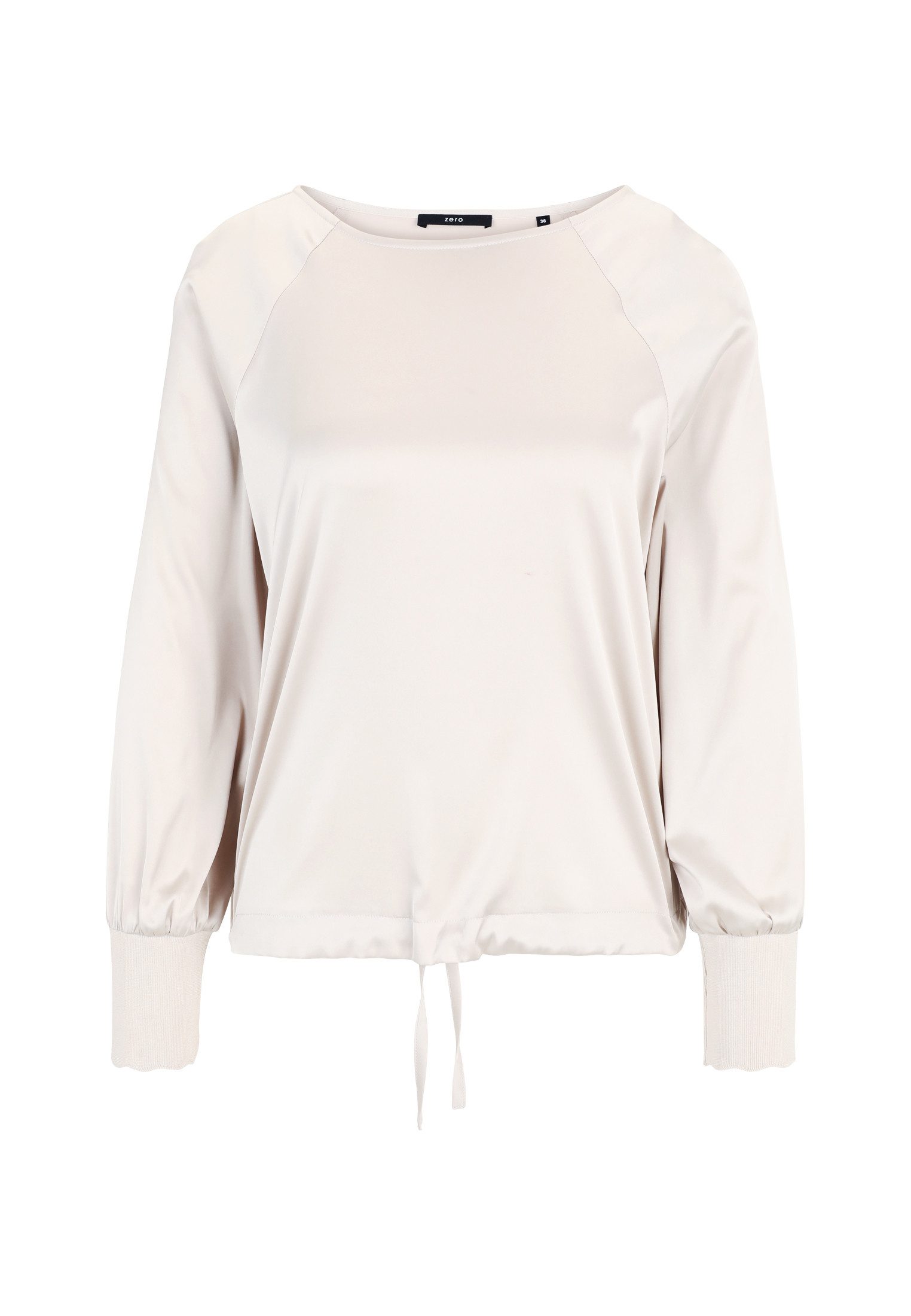 Zero Satinbluse Damen mit Strickbündchen günstig online kaufen