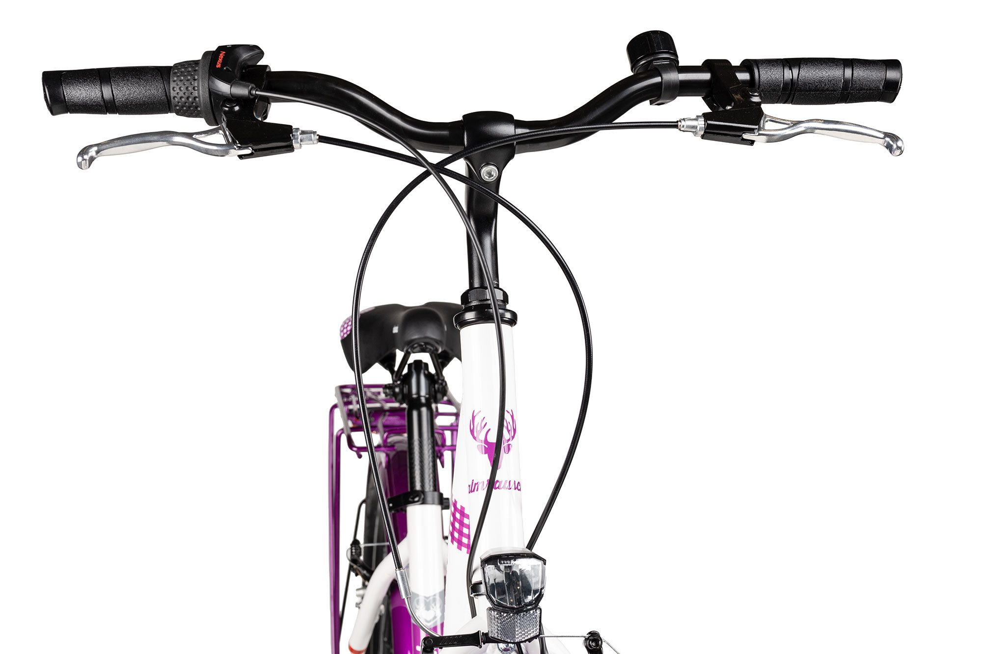 Almrausch Kinderfahrrad GLÜCK 3 24 Nexus, 3 Gang Shimano Nexus 3 Rücktritt Schaltwerk, Nabenschaltung Rücktritt, Nabenschaltung Rücktritt weiß