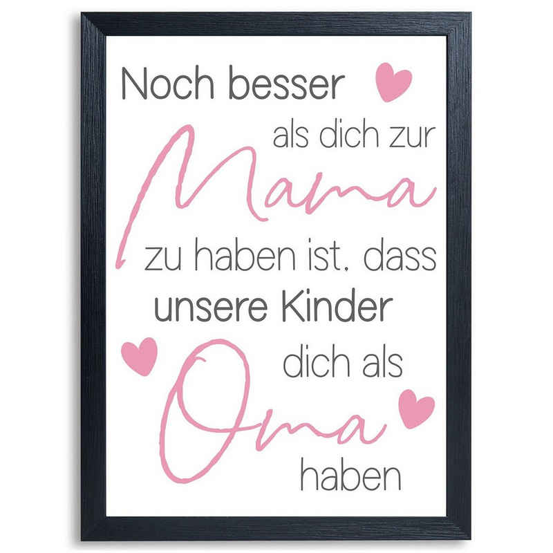 Tigerlino Poster Mama Oma Geschenk Muttertag Geburtstag Mama Spruch Mutter Kunstdruck, DIN A4
