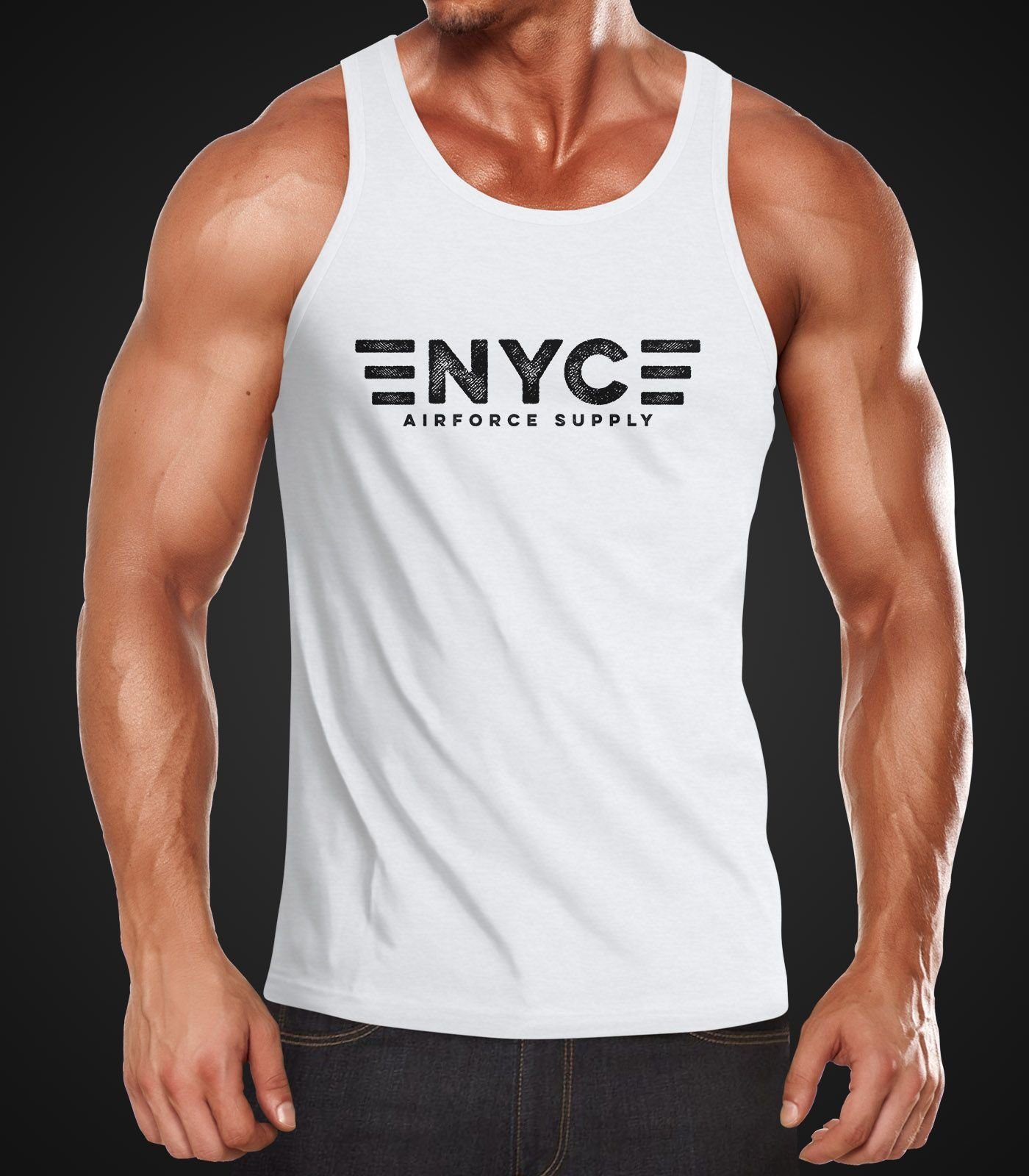 Neverless Tanktop Herren Tank-Top Aufdruck NYC günstig online kaufen