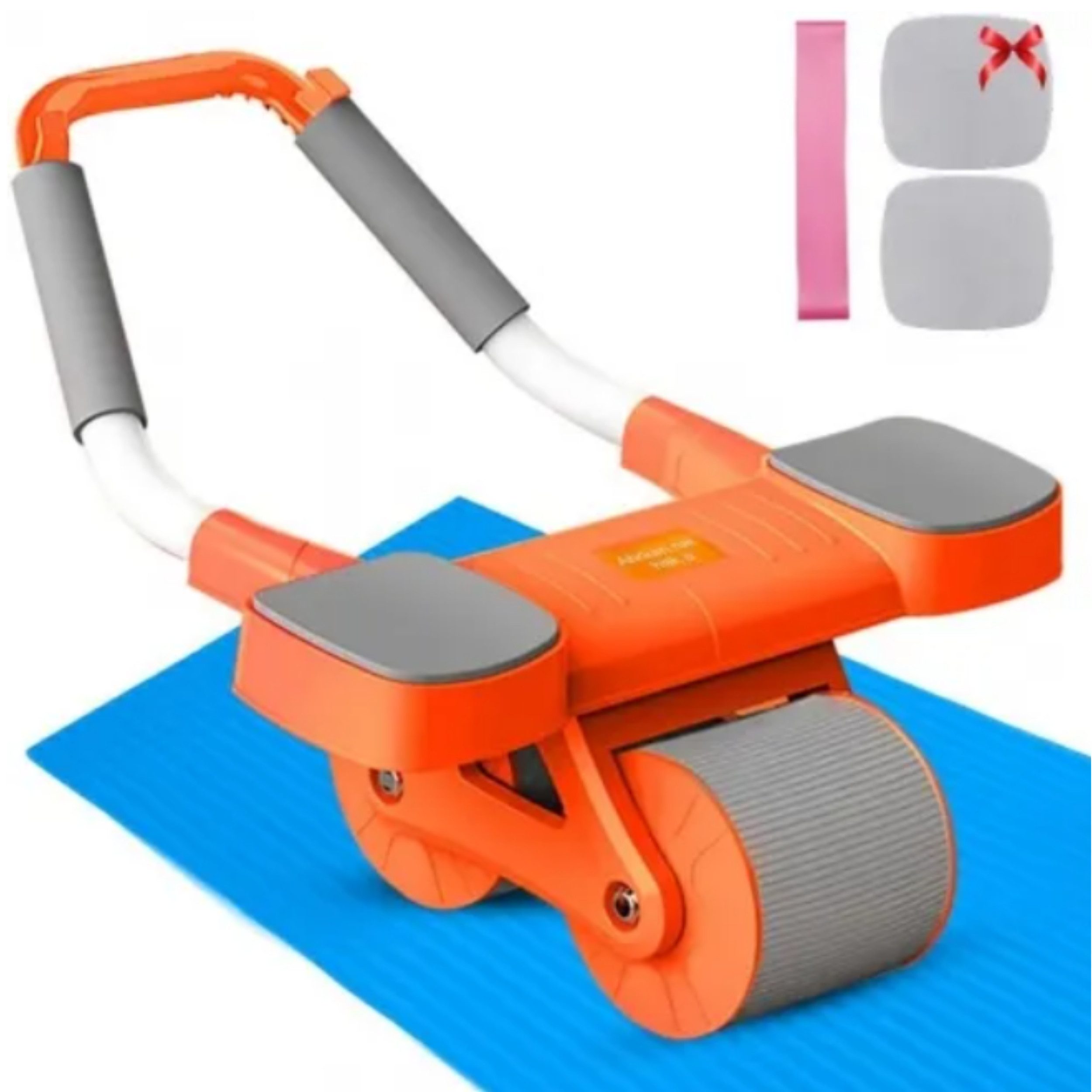 M-Diamant Bauchtrainer Bauchmuskeltrainer Set mit Ab-Roller Kniematte Fitnessband (3-St., Bauchroller, Kniematte, Fitnessband, Ellbogenpolster), Inklusive Kniematte und Fitnessband