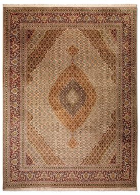 Teppich Täbriz 70 Raj Teppich handgeknüpft braun, morgenland, rechteckig, Höhe: 7 mm, handgeknüpft
