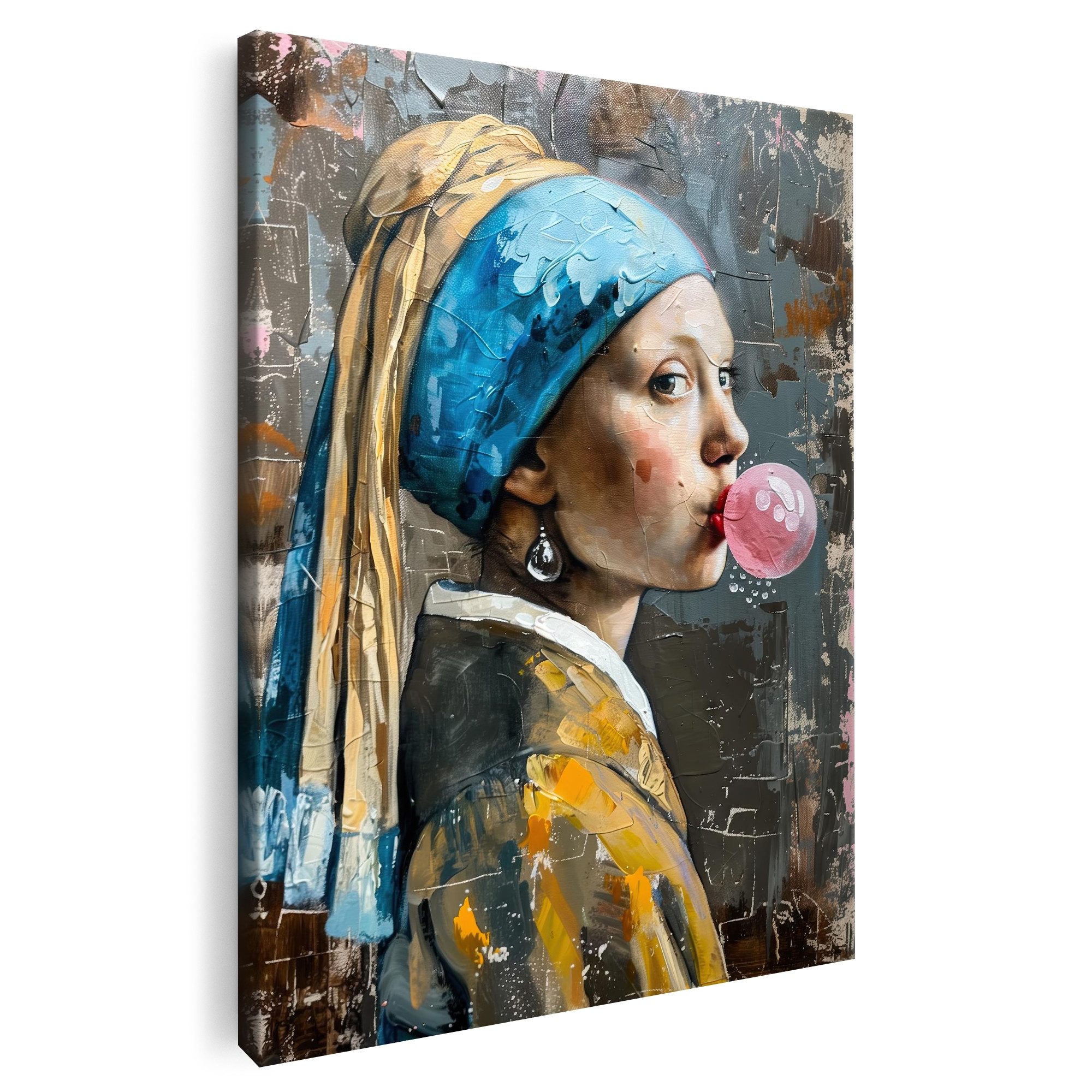 Artmazing Leinwandbild Girl With The Bubble Gum, Girl With The Bubble Gum