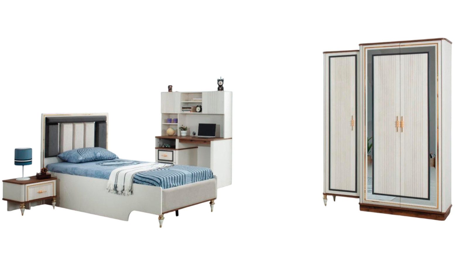Xlmoebel Jugendzimmer-Set Vollständiges Jugendbett Kindermöbel Set 4 ...