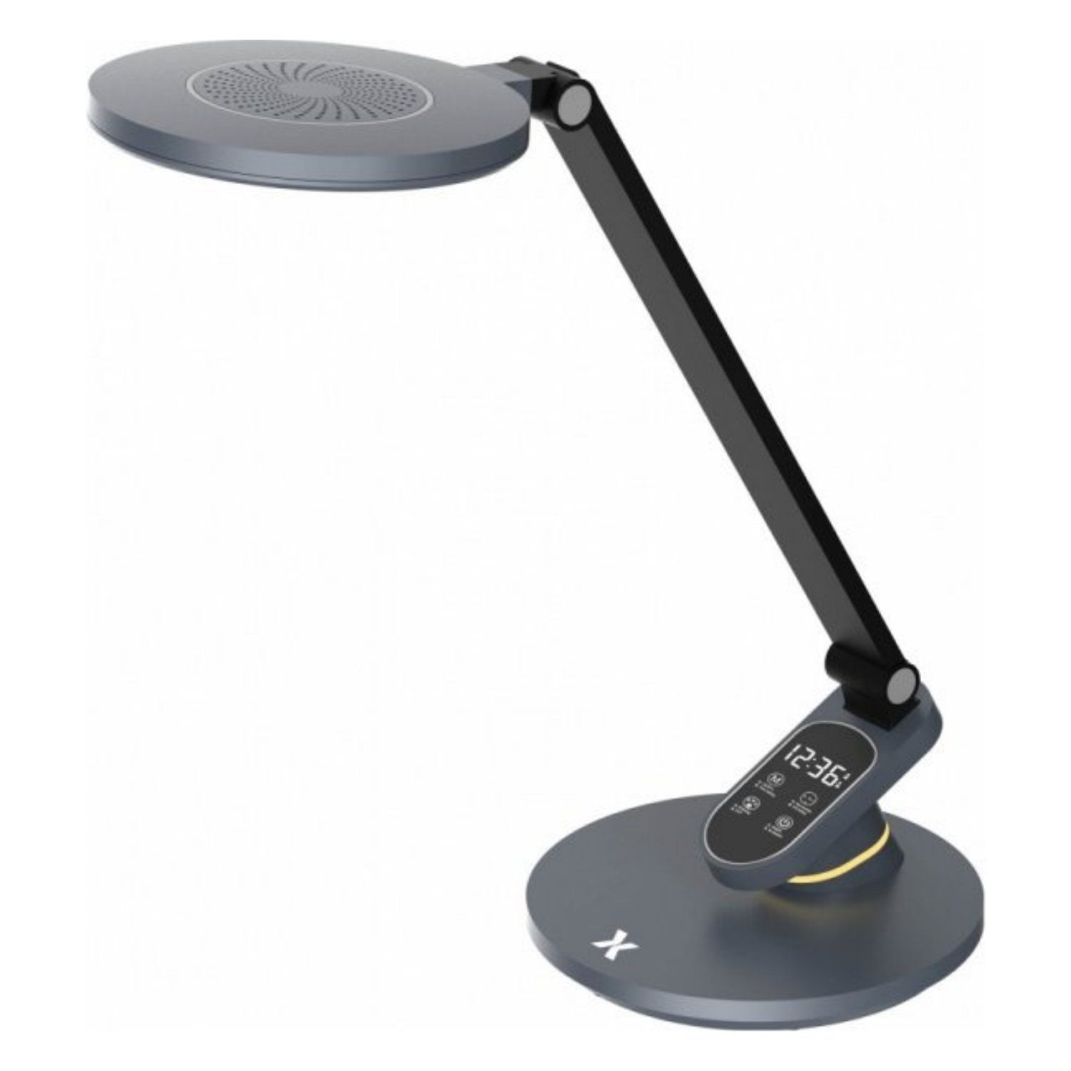 Nachttischlampe LED-Schreibtischlampe LuminaraFlex Grau Dimmbare 10W Maxcom