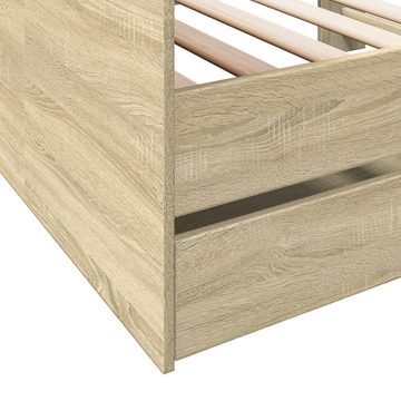 vidaXL Bett Tagesbett mit Schubladen Sonoma-Eiche 100x200 cm Holzwerkstoff