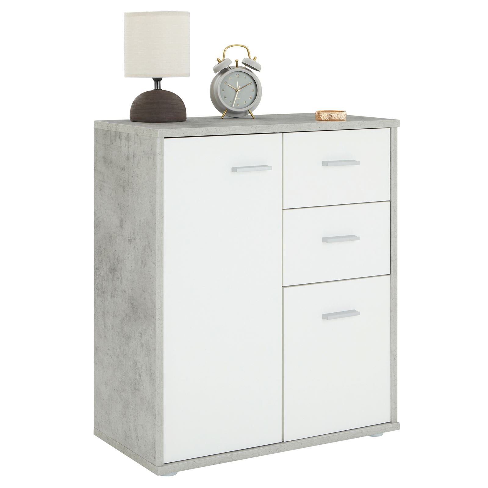 CARO-Möbel Highboard LOCARNO, Kommode Highboard Mehrzweckschrank Büro Beist günstig online kaufen