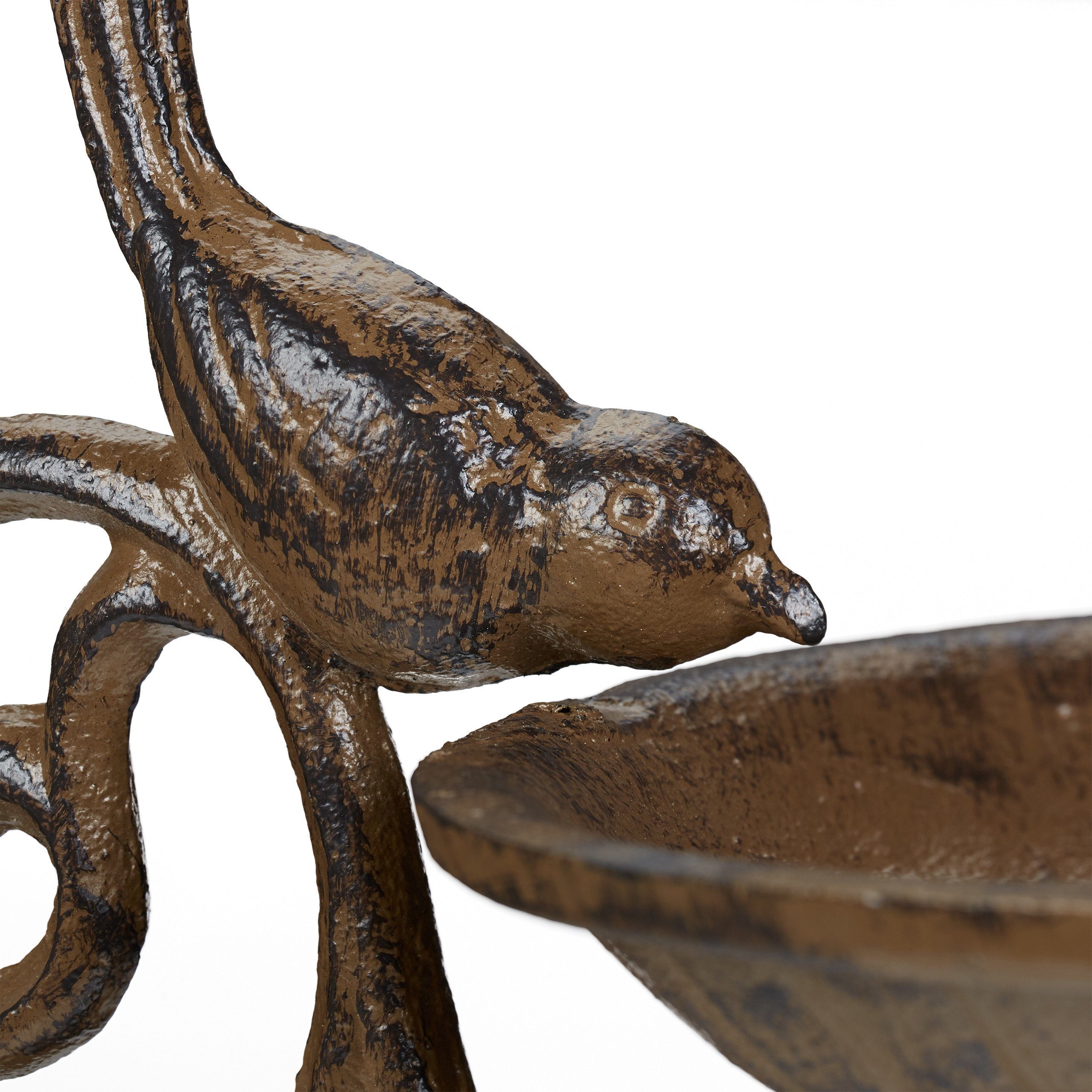 relaxdays Vogeltränke Gusseisen WELCOME