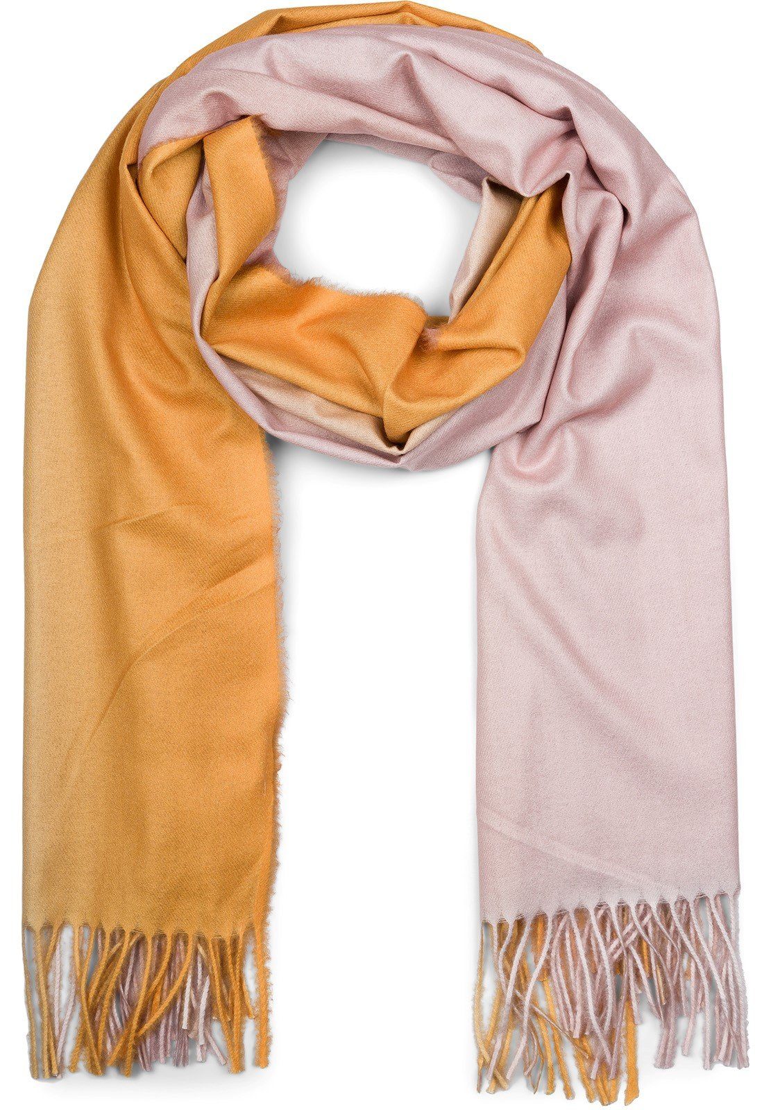styleBREAKER Modeschal Schal mit 2-Farbigem Farbverlauf, günstig online kaufen