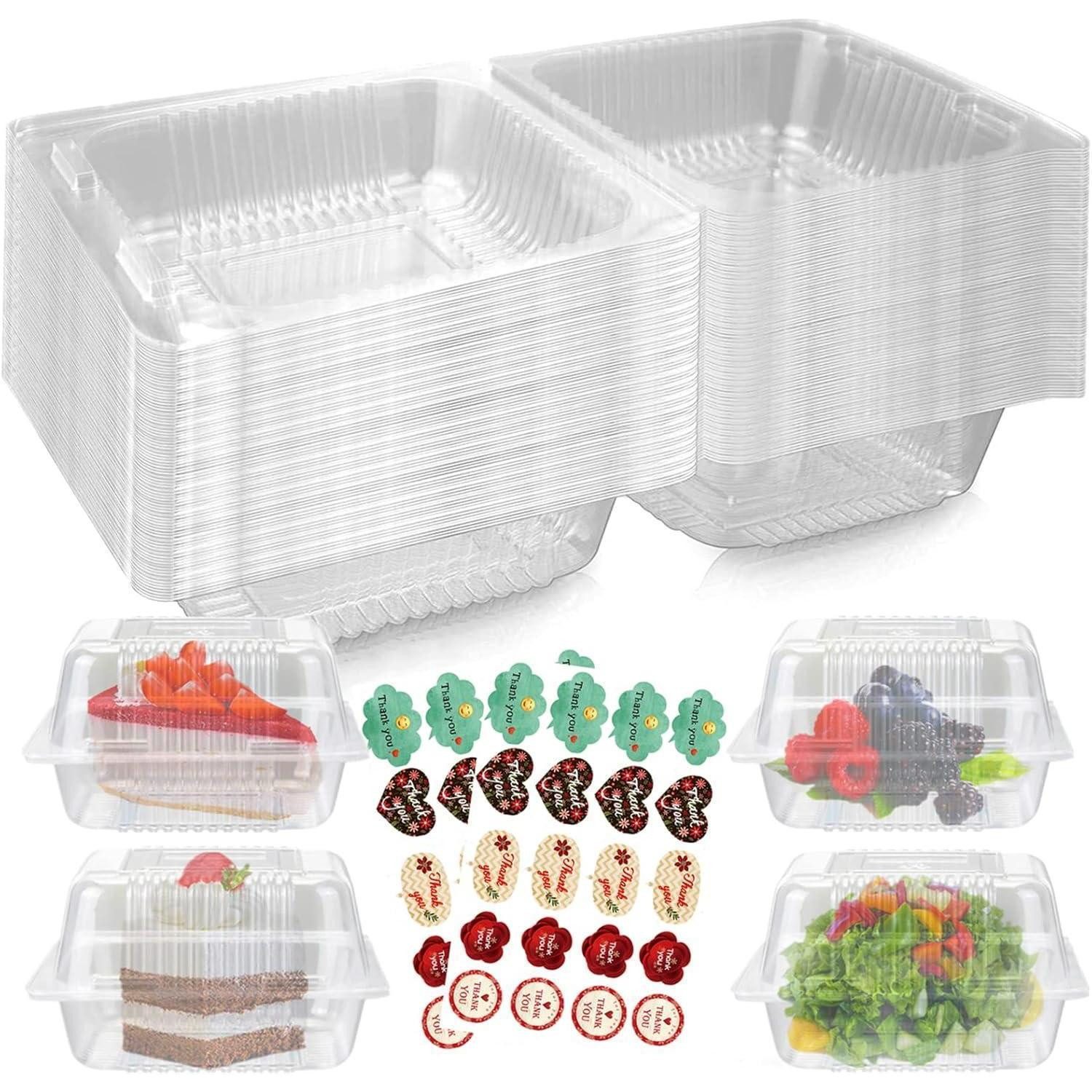 Surflyee Kuchentransportbox 50 Stück Transparente Cupcake-Boxen, 4.2 Zoll, Für