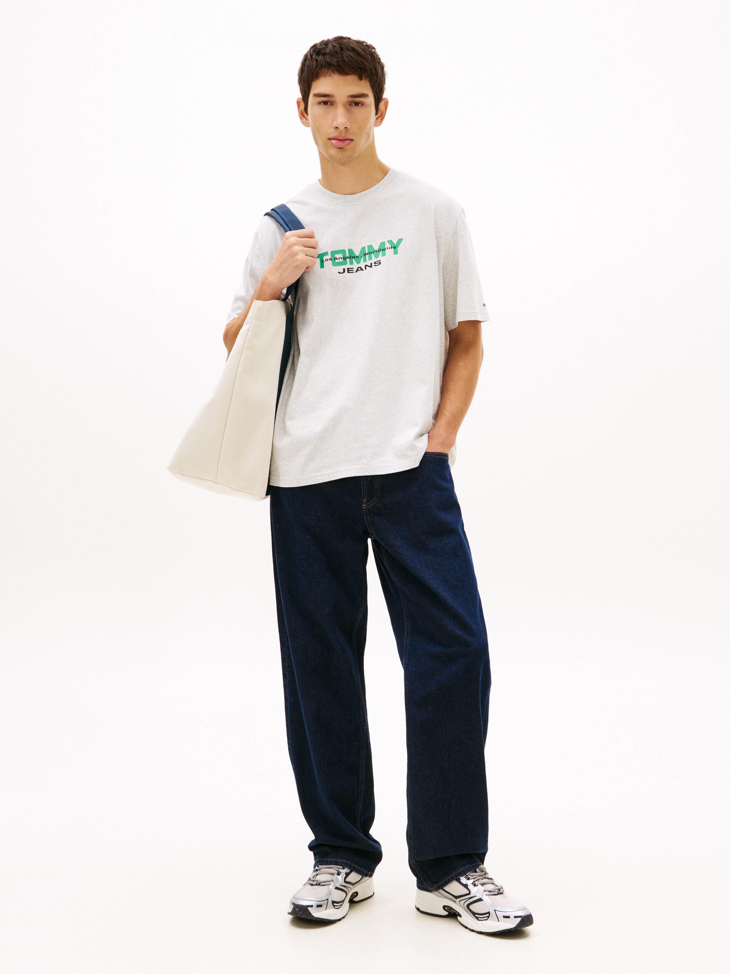 Tommy Jeans T-Shirt TJM 90S BLOCK Relaxed fit mit Rundhalsausschnitt