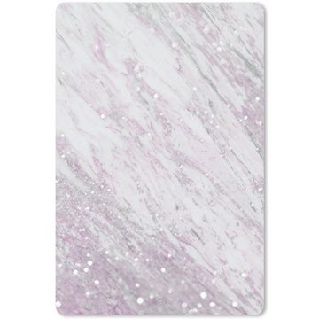 MuchoWow Mauspad Marmor - Glitzer - Rosa (1-St), Gaming, Mousepad, Büro, 18x27 cm, Mausunterlage