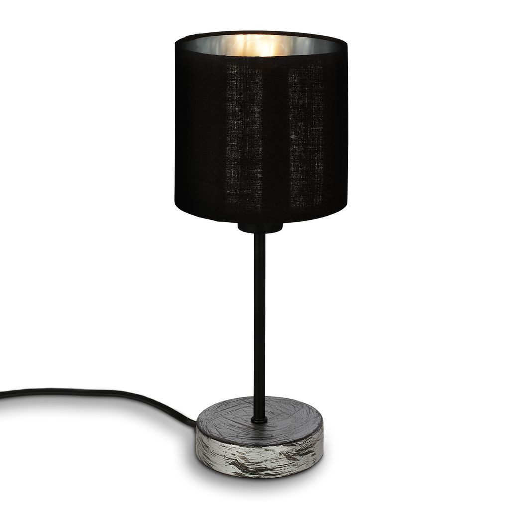 Briloner Leuchten Tischleuchte 7737-014, ohne Leuchtmittel, 2700K - Extra-Warmweiß, Tischlampe Schwarz, max.25W, E14, Nachttisch, Schreibtisch, Flur